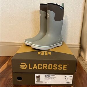LaCrosse Waterproof Deck 12" Boots Rock Ridge Womens 7.5